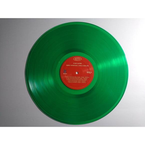 Cyndi Lauper Merry Christmas Have A Nice Life Vinyl LP Record Green Colored - Picture 5 of 7